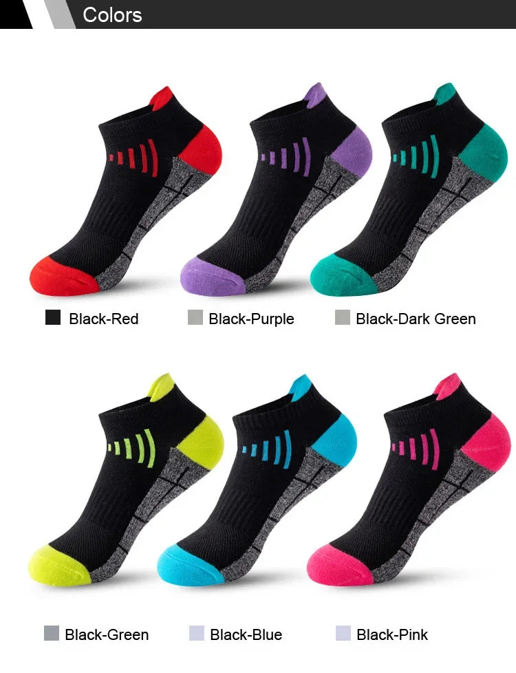 6 Pairs of Women's Sports Compression Socks -
Low-top-- Breathable-- Moisture-wicking, 
Suitable for Running and Outdoor Sports