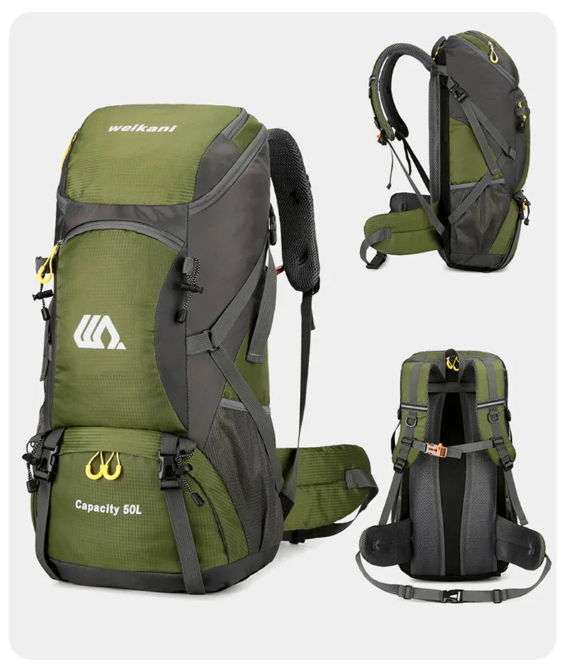 50L Travel Backpack Camping Men Large Hiking Bag 
Tourist Rucksack Waterproof ,Climbing Mountaineering 
A Must have