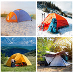 Tent Stakes Aluminum with Hook Kit, 6Pcs 18.3cm/7.2" Ground Pegs and Storage Bag for Outdoor Camping Canopy Tarp 1 Set