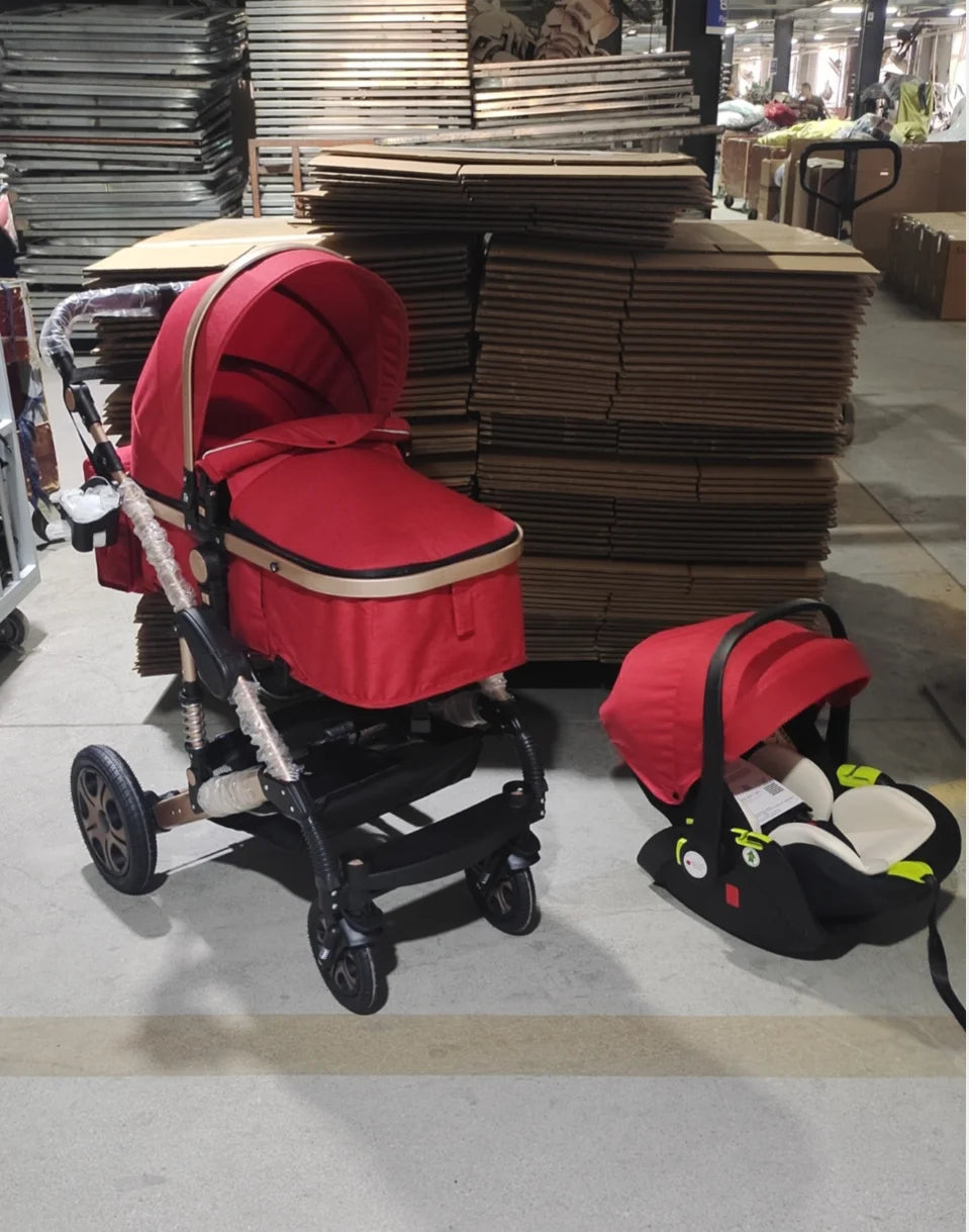 Baby Stroller Combo Car Seat, Travel System with Isofix Base,
Baby Carriage 3in1 Reversible Foldable Standard Stroller