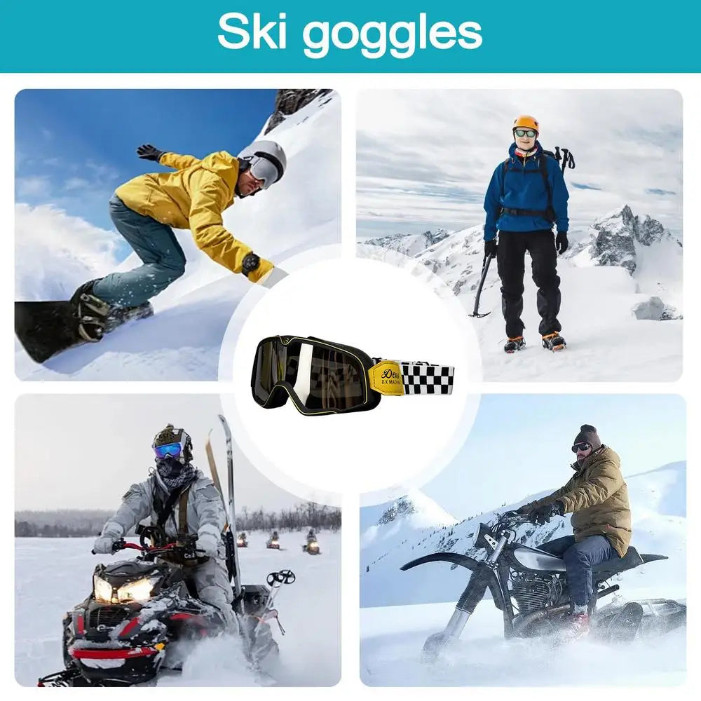 Goggles Dirtbike Retro Windproof Riding Goggles Motorcycle Riding Glasses Goggles Dustproof Windproof Sunglasses For Outdoor