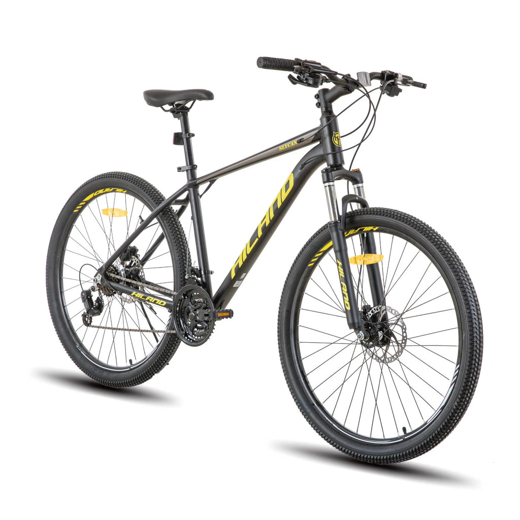 Hiland Aluminum Mountain Bike 21 Speeds,
Hydraulic Disc-Brakes, Lock-Out Suspension Fork, 
27.5 inch Wheel, Bike for Men Mens
