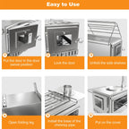 Hot Tent Stove,  , Portable Wood Stove with 6 Stainless Chimney Pipes for Outdoor Heating & Cooking