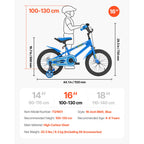 SucceBuy 14/16/18in Kids Bike BMX Style Children 
Bicycle with Training Wheels Toddler Bike for Boys & Girls Learning to Ride