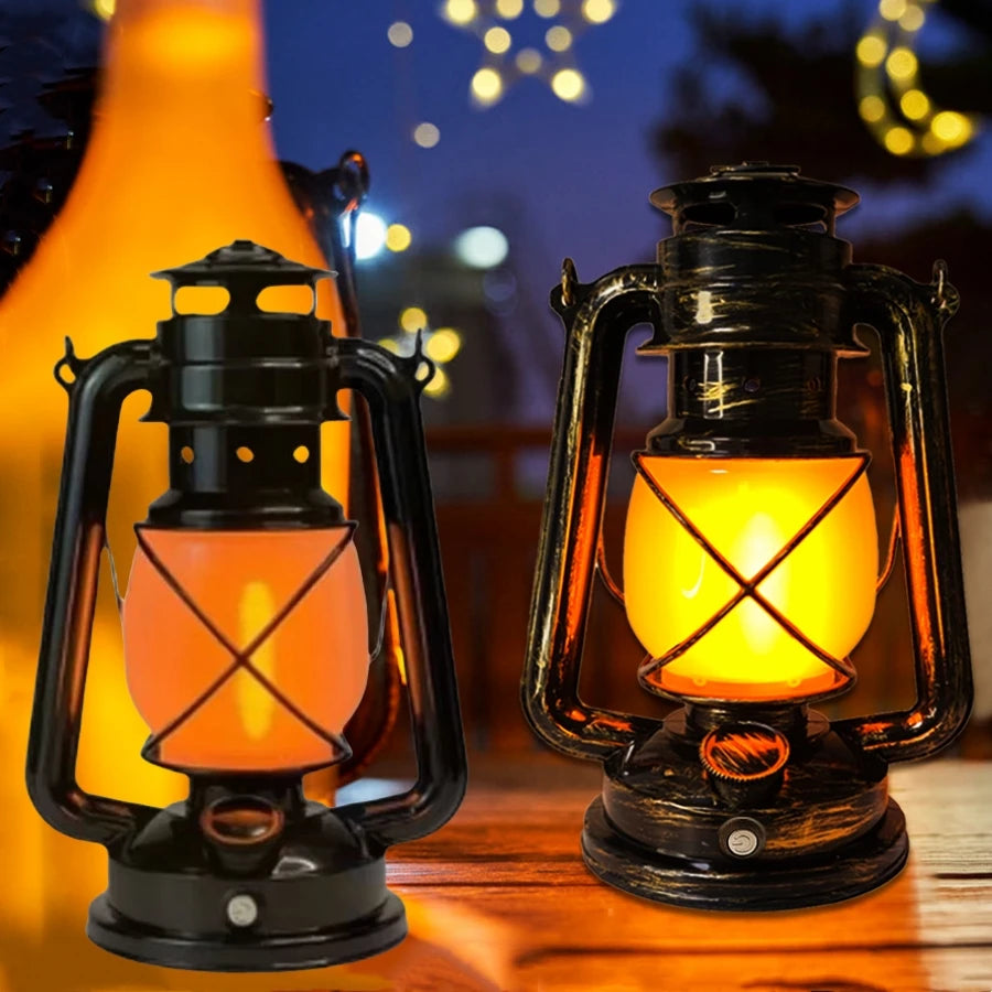 Retro LED Horse Lantern Lamp 
Rechargeable Hanging Portable Tent Light 
3 Lighting Mode For Outdoor Desk Bar Resturant Decor Light