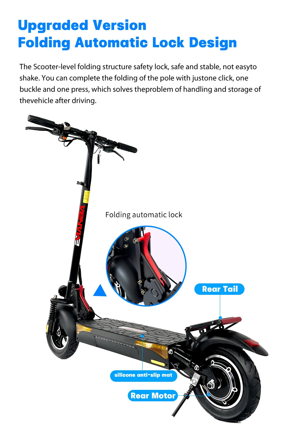 EU US USA Warehouse Foldable 2 Wheel Portable Mobility Electric Scooter 800w For Adult