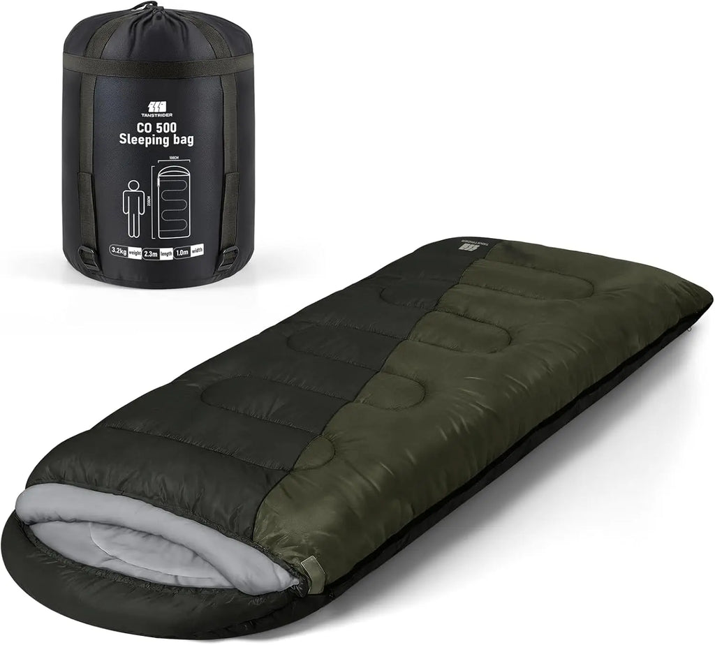 0 Degree XXL Winter Sleeping Bags for Adults Cold Weather,Camping Sleeping Bag for Kids with Compression Sack,4 Season Camping