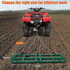 Land Leveler 48" Width, Heavy Duty Drag Harrow for ATV, UTV, Tractor - Lawn Rake, 
Versatile Applications, Enhanced Depth