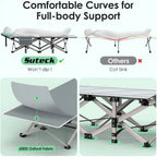 Double Layer Portable Camping Cot with Carry Bag - Ideal for Outdoor, Beach, and Travel