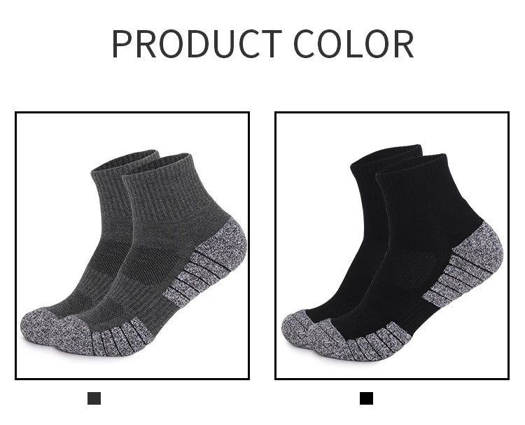6 pairs Outdoor sports socks 
Thickened towel bottomed hiking 
 Sweat-absorbing short tube sports running Men / women
