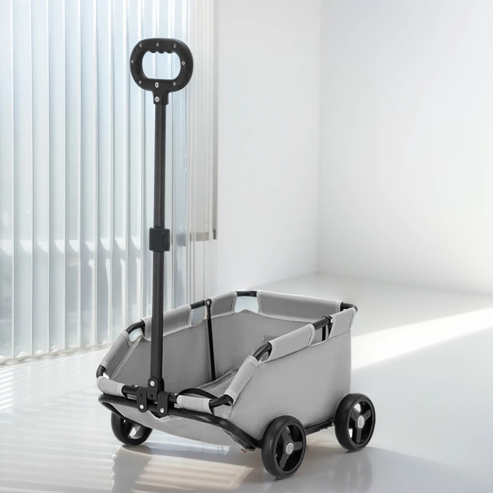 Stroller for Traveling , 4 Wheels,  
Dog Cat Teddy Cart
, Lightweight Folding Trolley for Travelling Shopping Walking