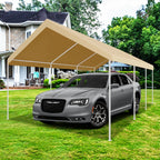 12x20ft Carport Heavy Duty, Portable Garage with Built-in Sandbags, Car Canopy for Truck, Boat, SUV with All-Season Tarp fall