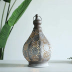 Moroccan Table Lamp Retro Battery Operated Lamps Hanging Candle Holder Bedside Lamps Night Light Living Room Bedroom Home Decor