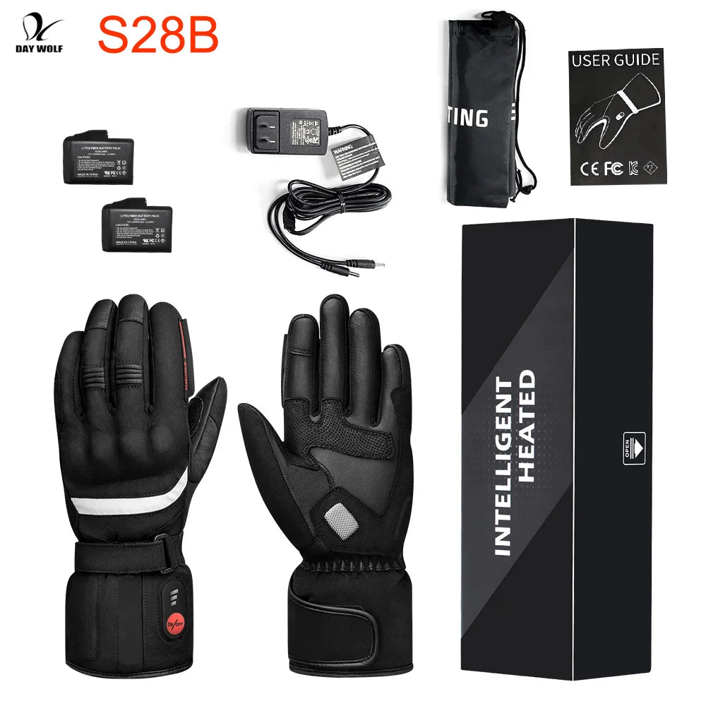 DW Heated Gloves 
Motorcycle Winter , Warm ,Waterproof ,  Rechargeable  Thermal charger