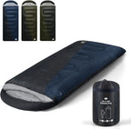 0 Degree XXL Winter Sleeping Bags for Adults Cold Weather,Camping Sleeping Bag for Kids with Compression Sack,4 Season Camping
