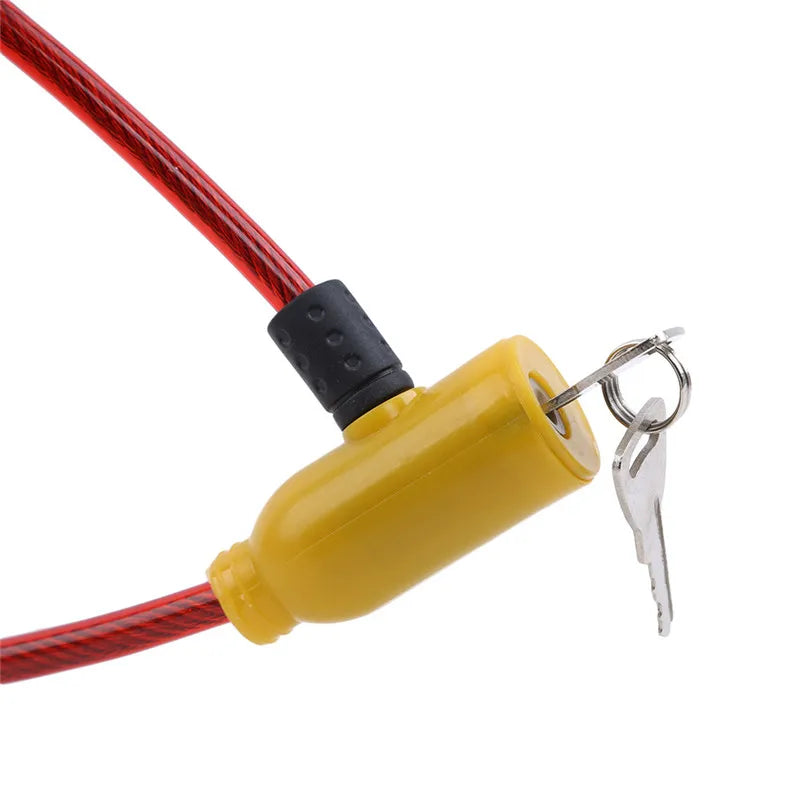 Bicycle Lock Exquisite Steel Cable. anti-theft With 2 Keys