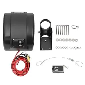 Electric Boat Anchor Winch Kit 12V with 100ft Anchor Rope , 
Remote Control Heavy Duty Towing  for 24ft Fishing Boat
