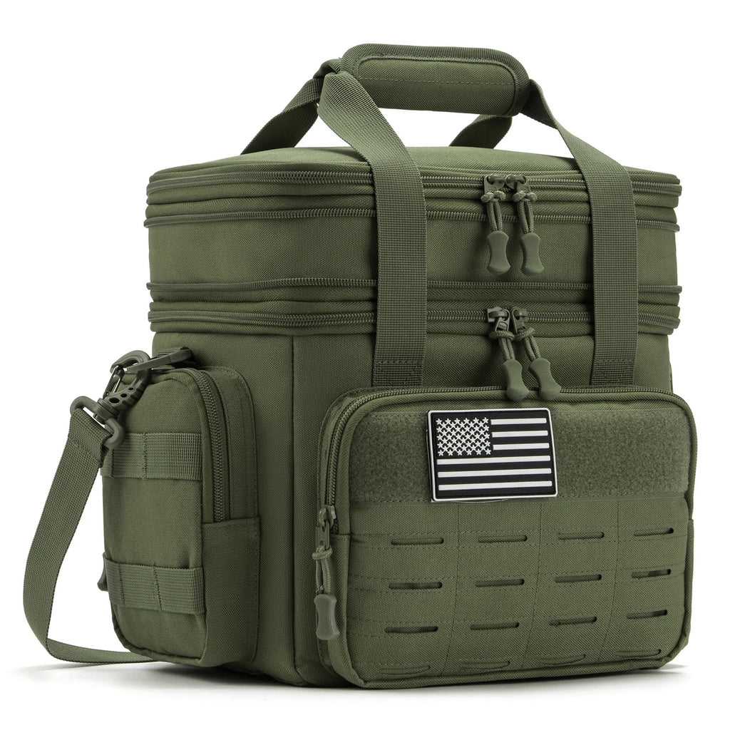 Lunch Box Expandable 18L 
Insulated Cooler Bag
 Leak Proof for Work, Camping,Picnics MOLLE Weave Strap