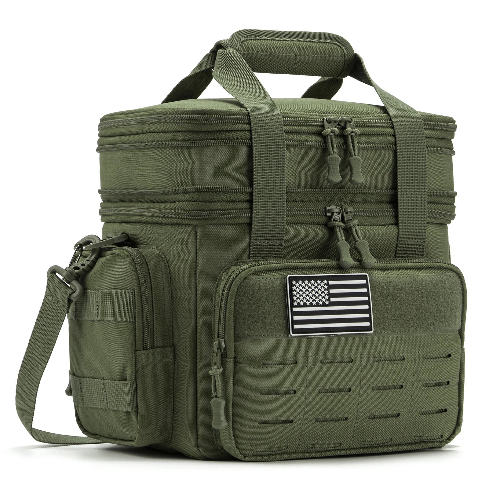 Lunch Box Expandable 18L 
Insulated Cooler Bag
 Leak Proof for Work, Camping,Picnics MOLLE Weave Strap