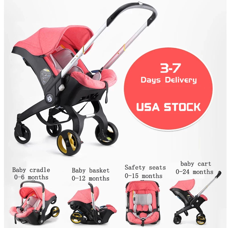 Baby Stroller Multifunctional Car Seat 3 in 1 For Newborn , Infant Buggy Safety Cart Carriage