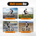 20 Inch Folding Bike 7 Speed Gears High Carbon Steel Frame Adjustable Seat Portable Bicycle for Adults