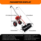 Hand Push Sweeper 43CC 
Artificial Turf Sweeping 
Brushes Rake For Grass 2-Stroke Gasoline Engine