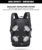 45L Man Tactical Backpacks Traveling  Outdoor 3P School Pack EDC Molle Pack