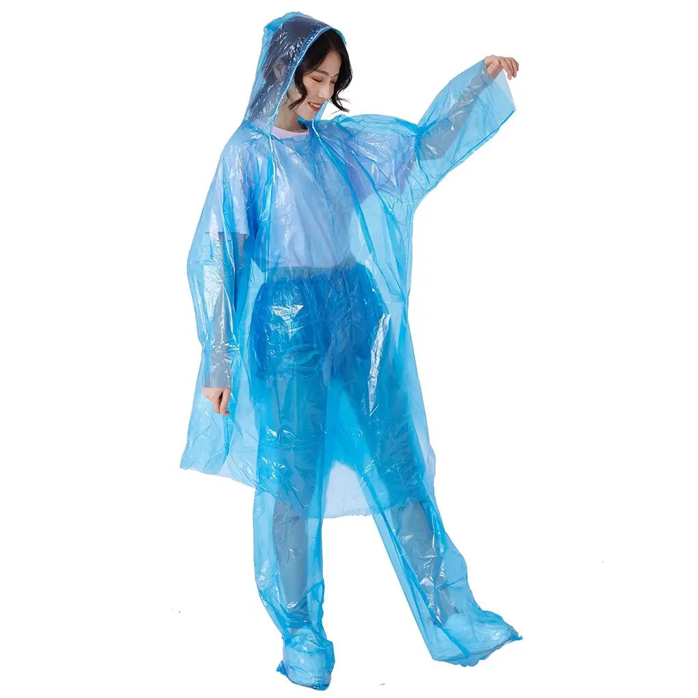Disposable Raincoat Adult Emergency Waterproof , 
Hiking , Camping Hood Clothes Covers  Poncho Pants