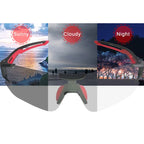 ROCKBROS Bicycle Glasses Photochromic Lens Outdoor Eyewear Goggles UV400 Sports Riding Cycling Sunglasses MTB Road Bike Glasses