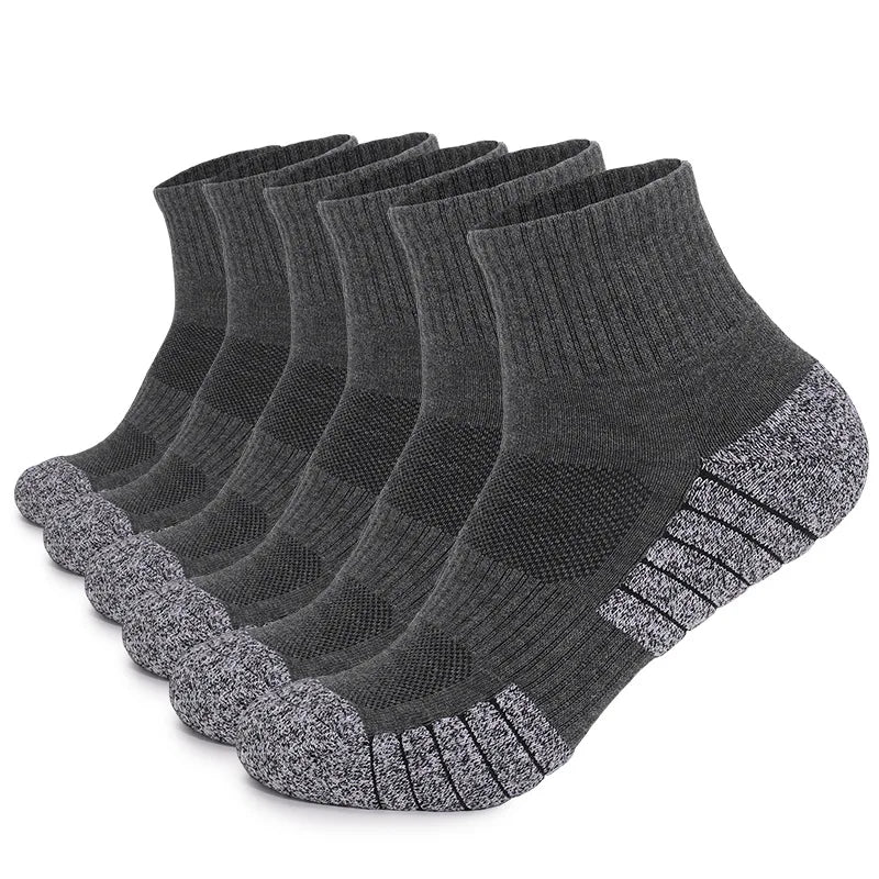 6 pairs Outdoor sports socks 
Thickened towel bottomed hiking 
 Sweat-absorbing short tube sports running Men / women