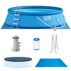 15 ft x 42in Round Inflatable Above Ground Pool Set 
with 1000 GPH Cartridge Filter Pump 
Ladder ,Cover Ground Cloth Blue Easy Set