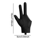 Open Finger Billiard Pool Gloves Breathable Snooker Glove Non Slip Left Hand 3 Finger Glove Training Shooters Gloves Accessories