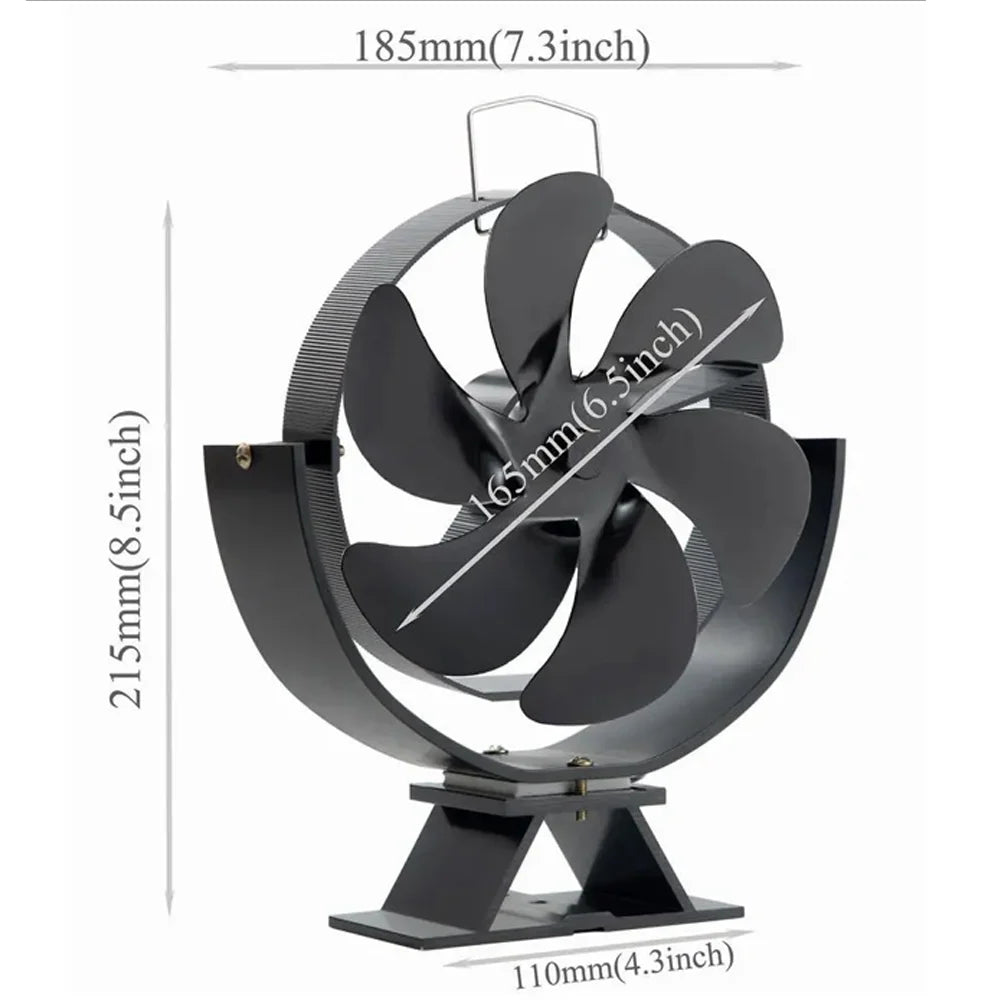 360° Rotating Stove Fan 
Heat Powered Fireplace Fan
Log Wood Burner Eco-fan Quiet Fireplace Fan Home Winter Warm Heat