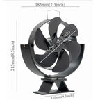 360° Rotating Stove Fan 
Heat Powered Fireplace Fan
Log Wood Burner Eco-fan Quiet Fireplace Fan Home Winter Warm Heat