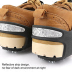 Snow Shoe Spikes Anti-Slip Stainless Steel Gripper Spike ice Cleats Snow Grips Reflective Climbing Crampons