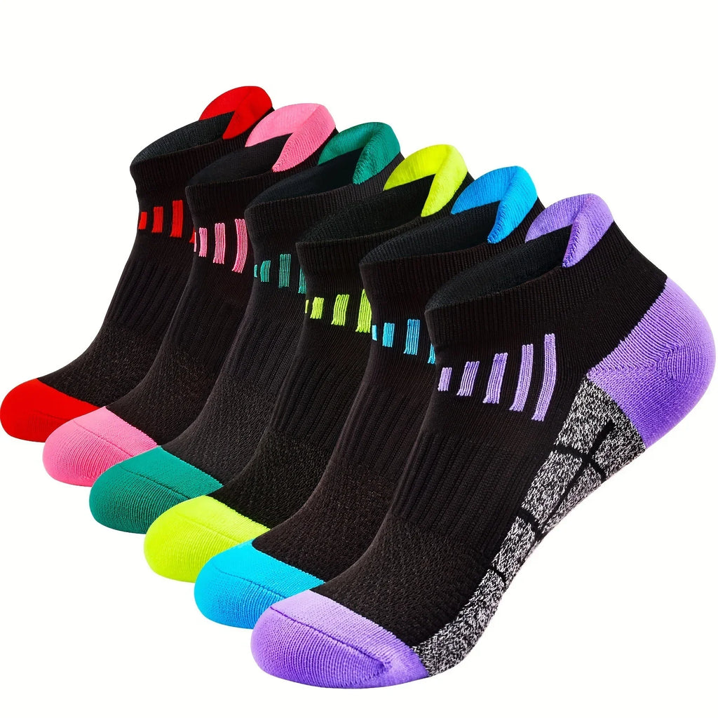 6 Pairs of Women's Sports Compression Socks -
Low-top-- Breathable-- Moisture-wicking, 
Suitable for Running and Outdoor Sports