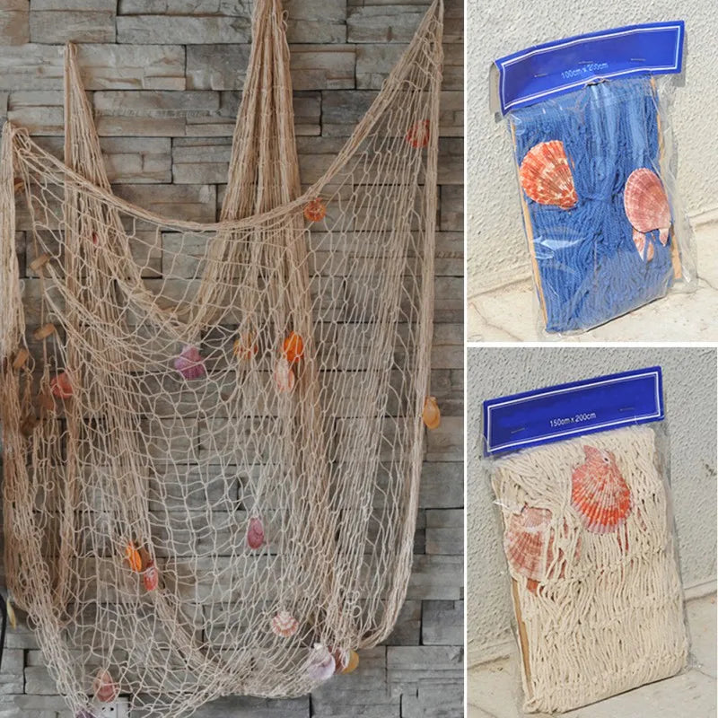 100x200cm Fish Net
Wall Hanging for Pirate Nautical Under The Sea Party Decorations
Ocean Themed Hawaii Beach Parties