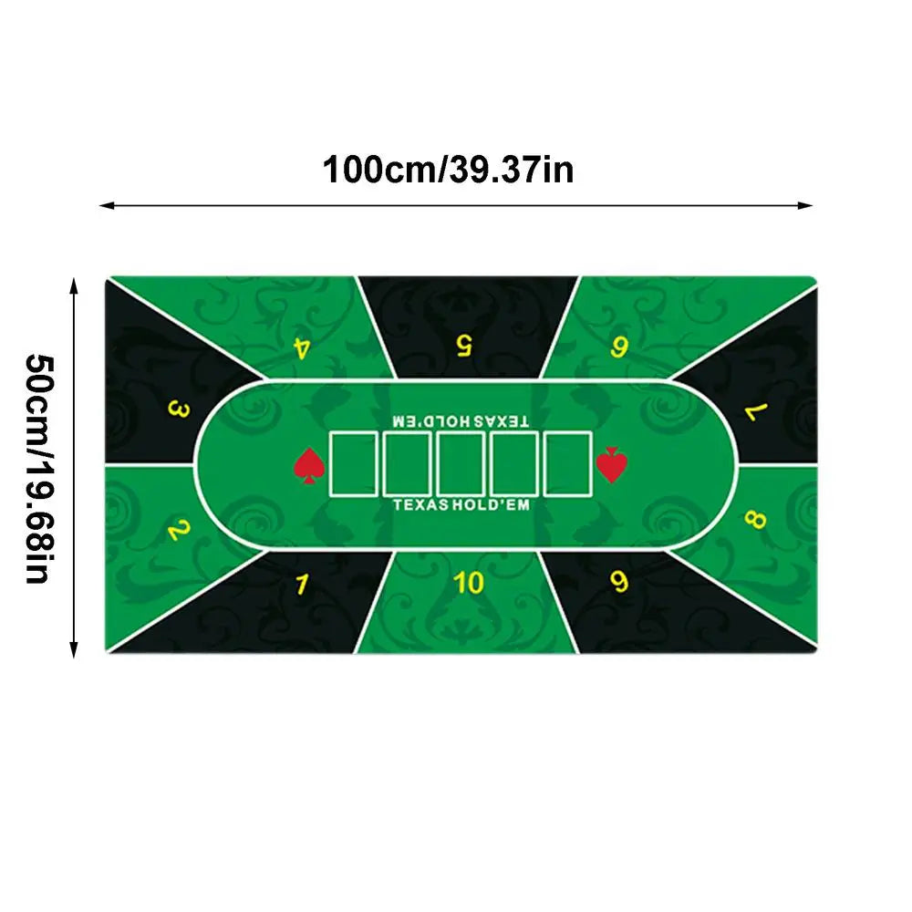Poker Table Mat Rubber Game Mat Poker Layout Tablecloth Tabletop Holdem Mat For Home Entertainment Board Game Rooms Friend