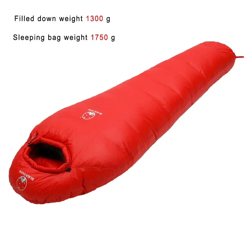 Very Warm White Goose Down Filled Adult Mummy Style Sleeping Bag 
Fit for Winter Thermal 4 Kinds of Thickness Camping Travel