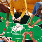 Poker Table Mat Rubber Game Mat Poker Layout Tablecloth Tabletop Holdem Mat For Home Entertainment Board Game Rooms Friend