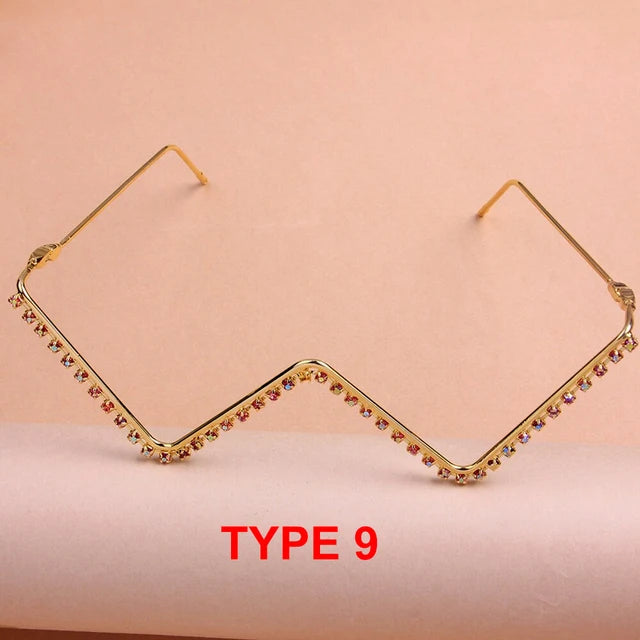 Stonefans Tassel Glasses Frame Women Luxury Retro Sunglasses Bohemian Without Lens Women's Accessories Eyes Glasses Face Jewelry