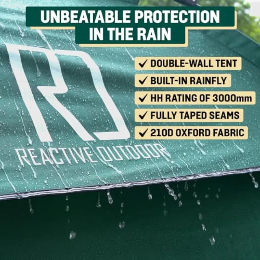 3 Second Tent - 3 Sec Instant Pop Up - Easy and Quick Setup 
for Camping - 1 Person Setup Waterproof Double Layer