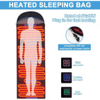 Adult Backpacking Sleeping Bags Waterproof 
Electric Heating with USB Rechargeable Temperature Control for Outdoor Adventure