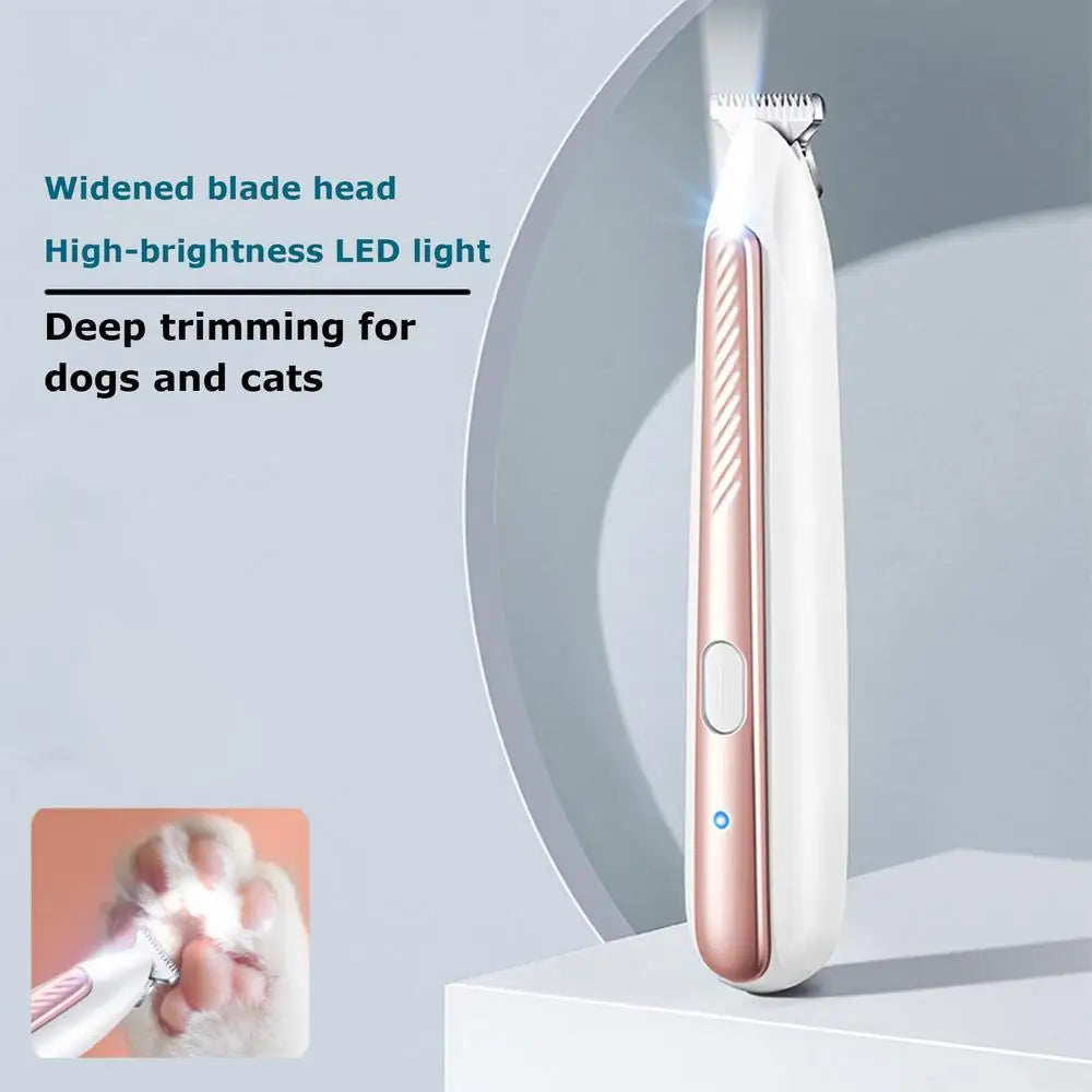 Portable Dog Paw Trimmer with Led Light Rechargeable Cordless Nail Grinder 
Shaver for Cats dogs Other Pets Nail Grooming Tools