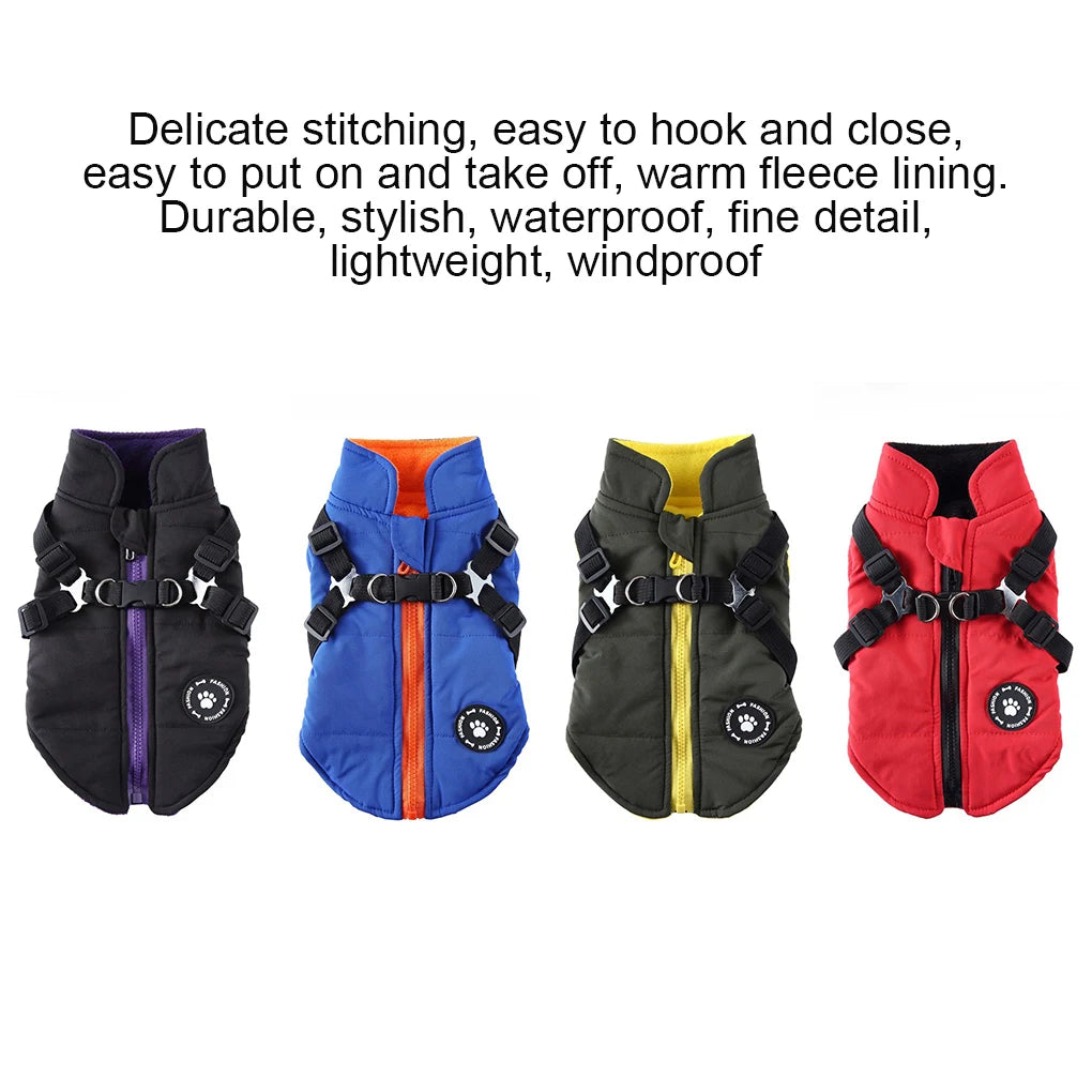 Winter Warm Pet Harness Jacket / Coat 
Costume Waistcoat 
Clothing Polyester,  Back Hook Clothes for Small Green XS