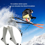 1Pair Winter Heated Socks Anti Slip 
Battery Powered 
Cold-Proof  Heating Warm Long Socks For Outdoor Skiing Hiking