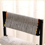 Gray Set of 2 Hand Weave Bar Stools with Back
Counter Height Bar. Paper Rope Woven for Kitchen Home & Office
