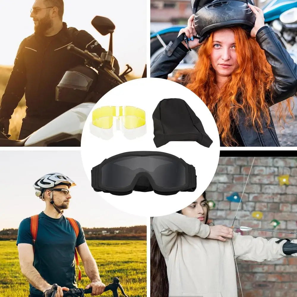 Motocross Goggles Windproof Biking Riding Goggles Anti-Fog Motorcycle Safety Goggles Professional Motocross Racing Goggles For