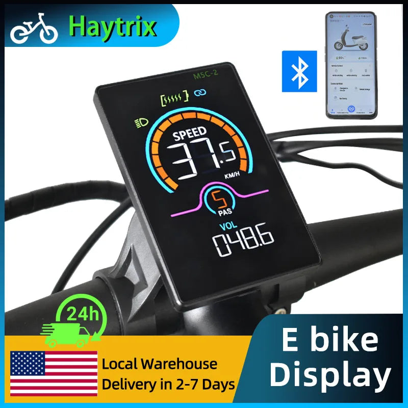[Haytrix-US] Fatbike V20 Screen 
EBike LCD Display Bicycle Speedometer Cycling Computer