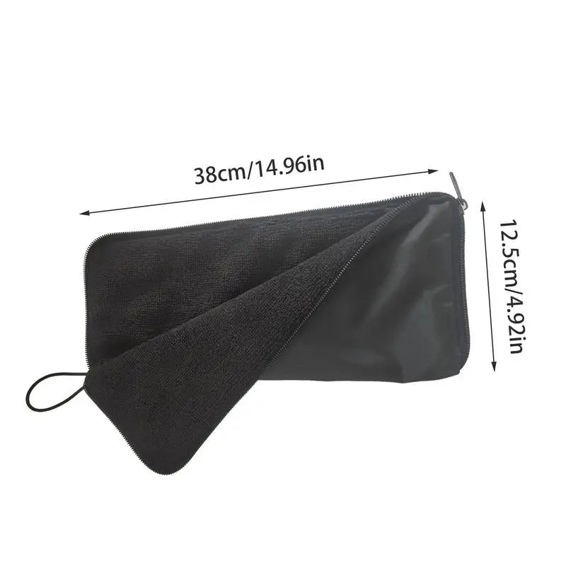 Folding Umbrella Bag Wet Umbrella Bags with Zipper Chenille Quick-Drying Umbrella Bag Durable Hand Towels for Cars Home